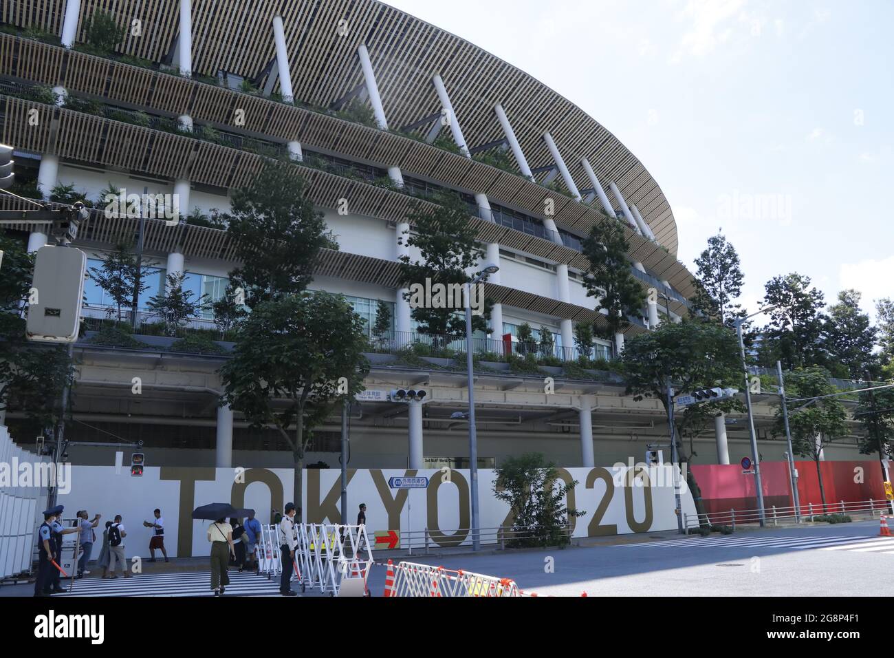 Lo Stadio Nazionale, sede principale dei Giochi Olimpici di Tokyo 2020. La cerimonia di apertura si tiene lì il 23 luglio 2021. Tokyo, Giappone. 22. Foto Stock