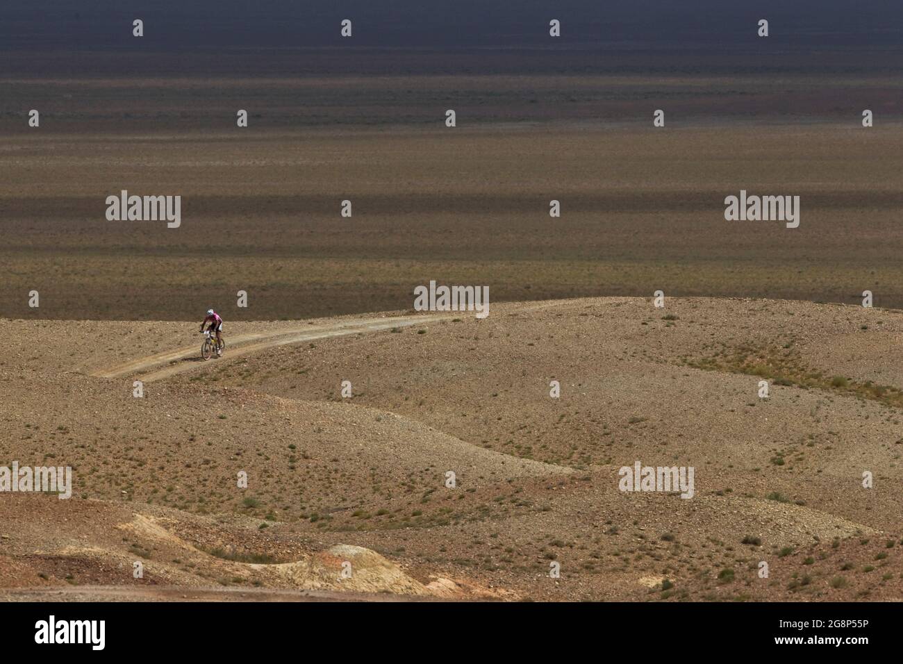 Mongolia Bike Challenge, da Khuld a Tsagaan Suvarga, Mongolia, Asia Centrale, Asia Foto Stock