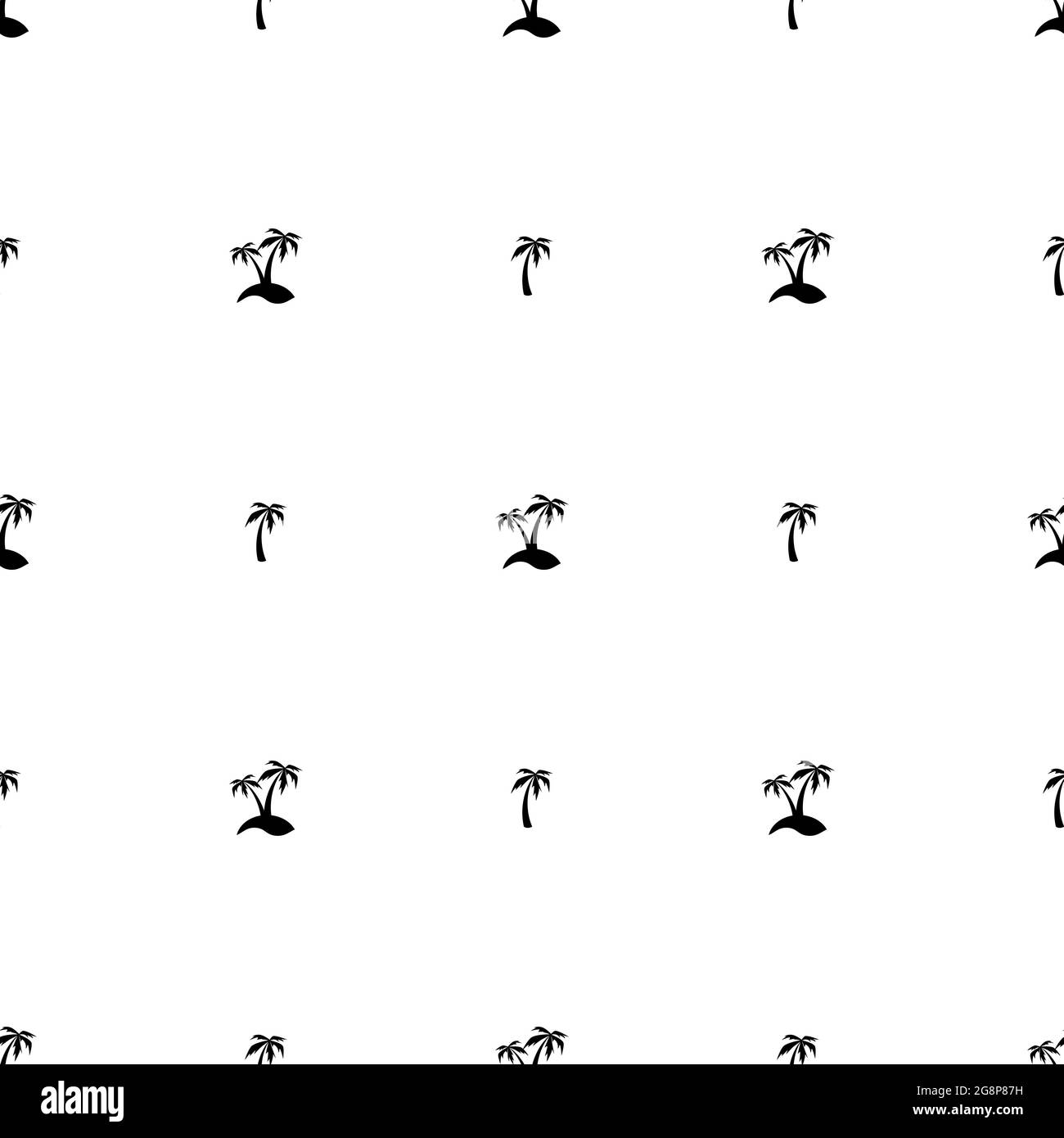 Motivo senza cuciture con palme di diverse tinte grigie ornamento vettoriale tropicale estivo. Texture floreale. Illustrazione vettoriale. Ornamento per stampa o Illustrazione Vettoriale
