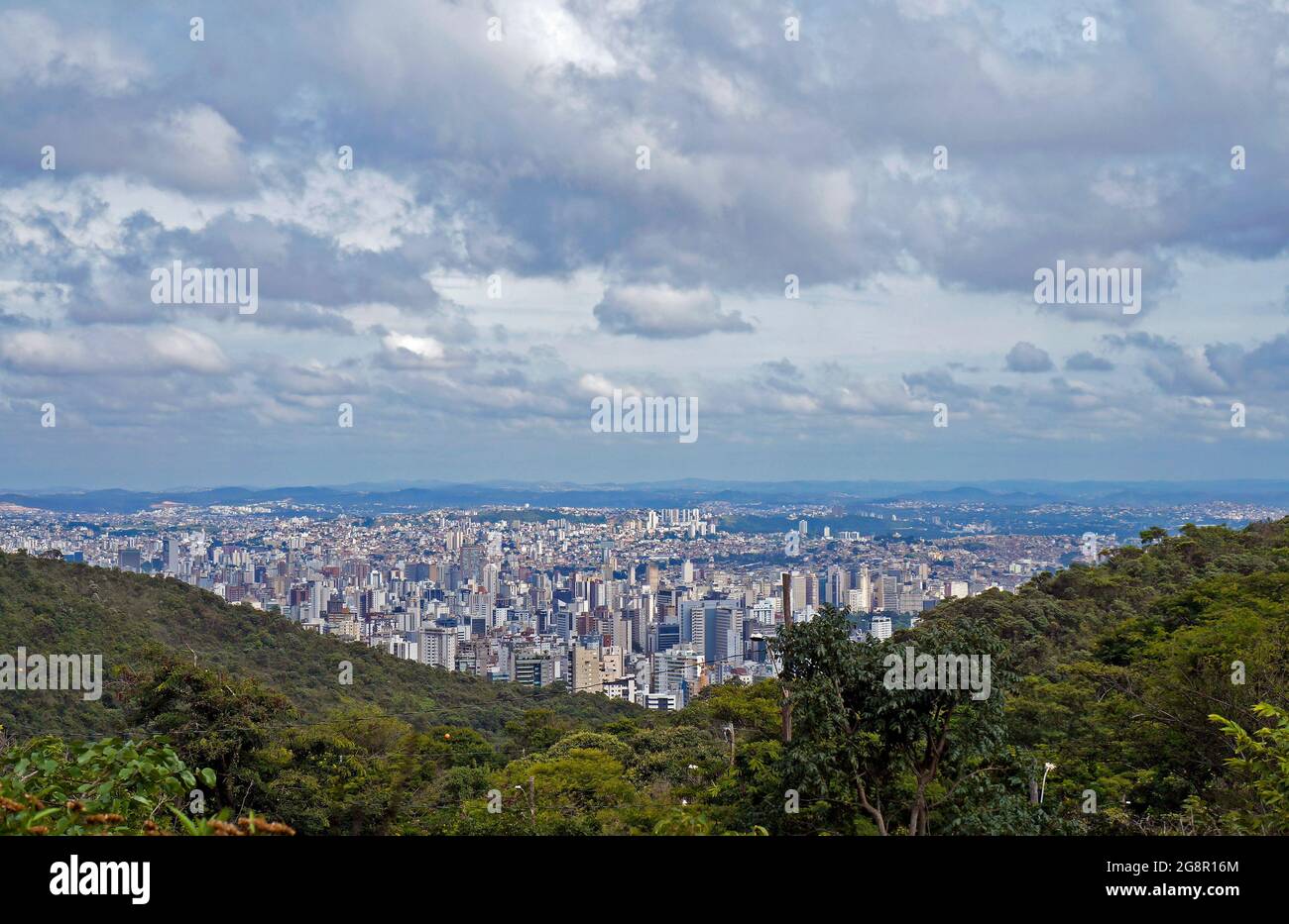 Vista panoramica di Belo Horizonte, Minas Gerais, Brasile Foto Stock