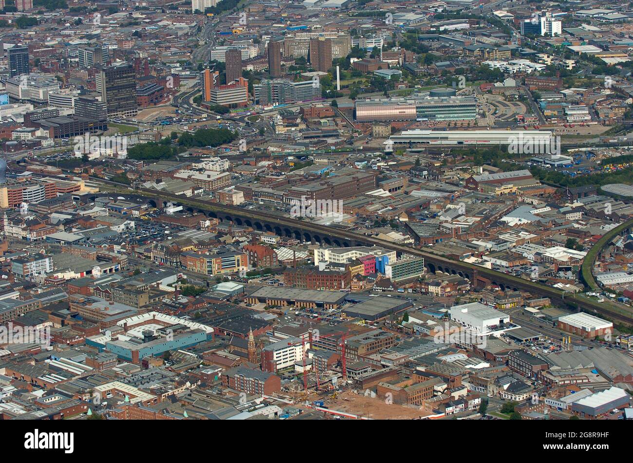 Vista aerea di Digbeth Birmingham Inghilterra Uk West Midlands Foto Stock