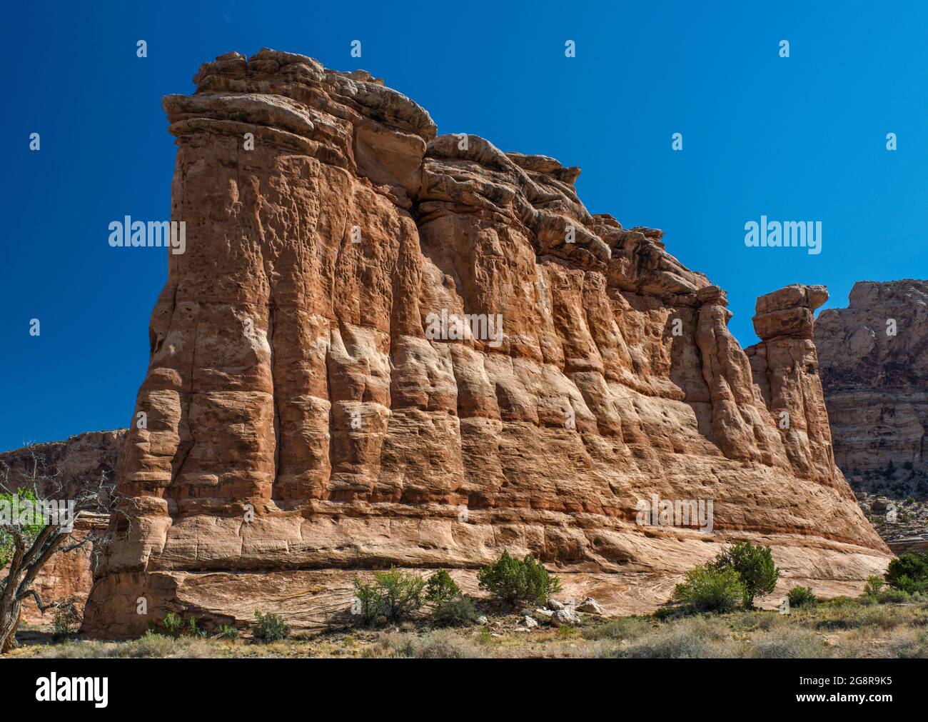 Mesa Over Buckhorn Wash, Buckhorn Draw Road, San Rafael Swell area, Utah, Stati Uniti Foto Stock