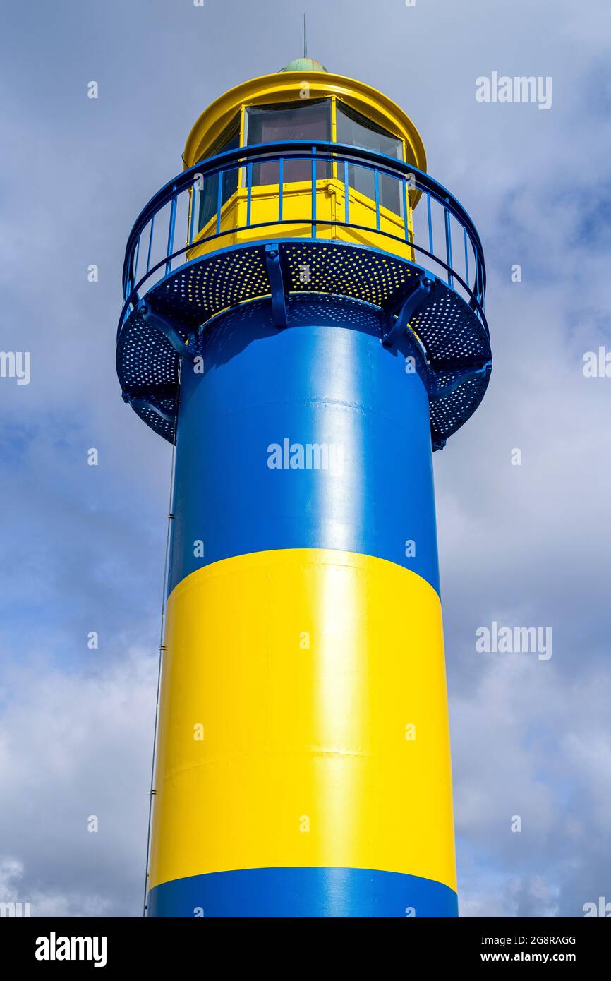 Eckernförde Vecchio faro a Schleswig-Holstein, Germania Foto Stock