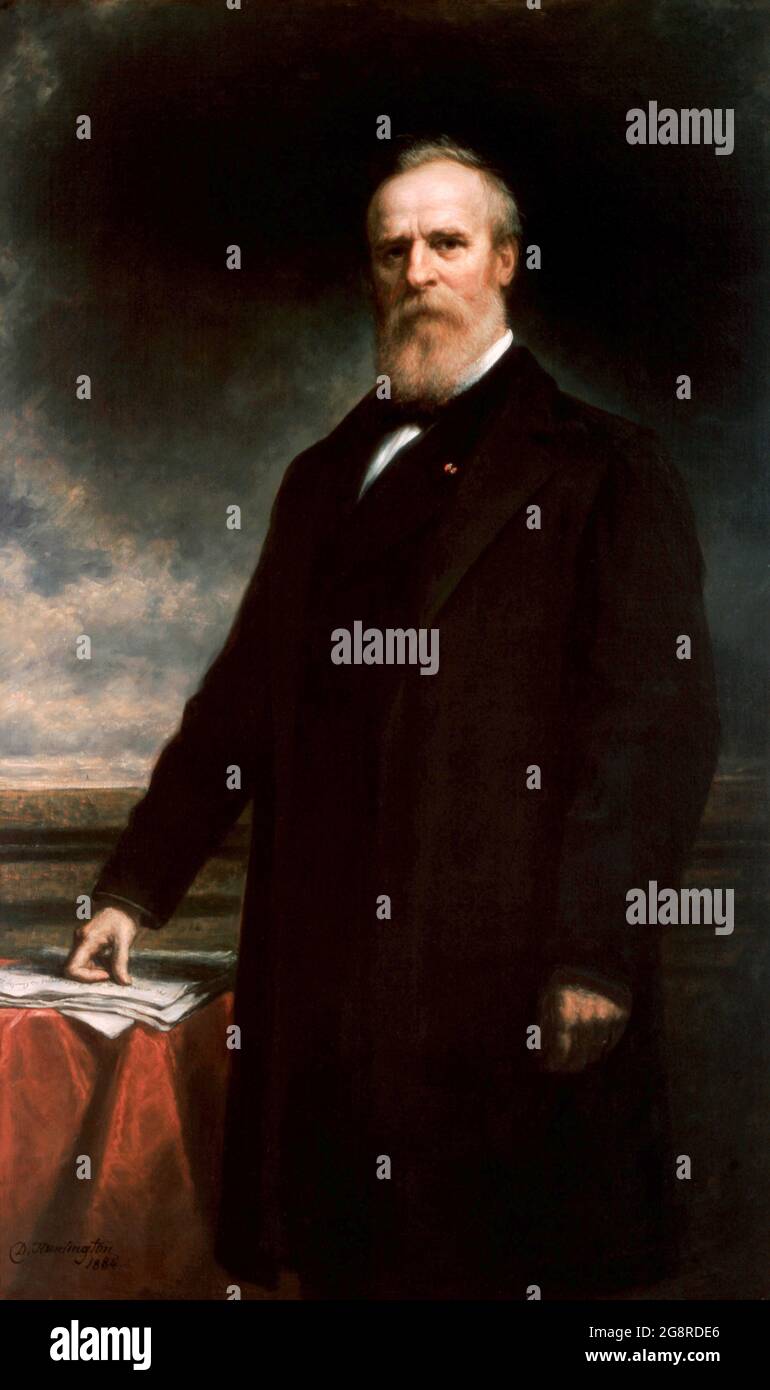 Rutherford B Hayes. Ritratto del 19° presidente degli Stati Uniti, Rutherford B Hayes (1822-1893) di Daniel Huntington, olio su tela, 1884 Foto Stock