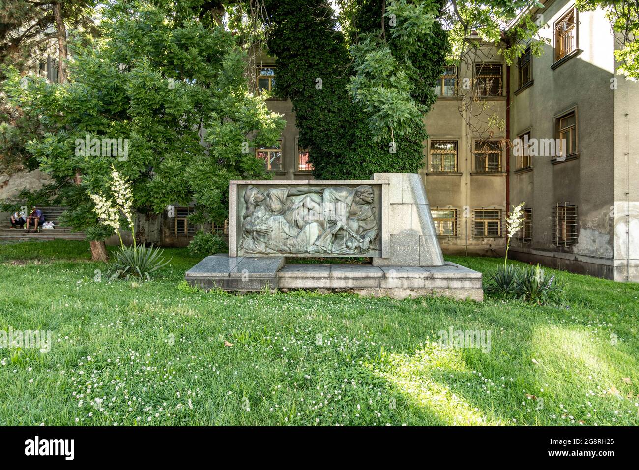 Il Monumento alla Liberazione di Jan Vladimir Hnizdo, dedicato alle vittime della seconda guerra mondiale, Kolín, repubblica Ceca, Europa Foto Stock