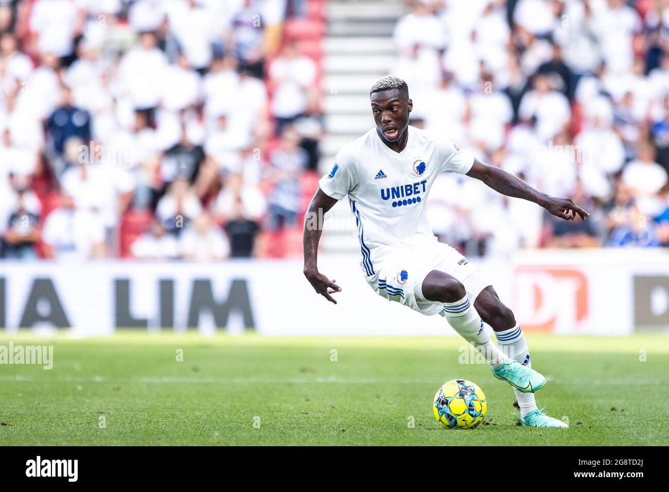 Copenaghen, Danimarca. 22 luglio 2021. Mohamed Daramy (11) del FC Copenhagen visto durante la partita Europa Conference League tra il FC Copenhagen e il Torpedo-Belaz Zhodino a Parken a Copenhagen, Danimarca. (Photo Credit: Gonzales Photo/Alamy Live News Foto Stock