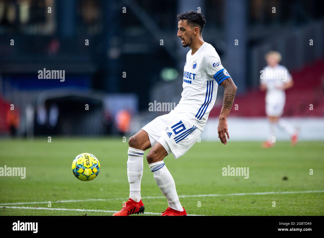 Copenaghen, Danimarca. 22 luglio 2021. Carlos Zeca Rodrigues (10) del FC Copenhagen visto durante la partita Europa Conference League tra il FC Copenhagen e il Torpedo-Belaz Zhodino a Parken a Copenhagen, Danimarca. (Photo Credit: Gonzales Photo/Alamy Live News Foto Stock