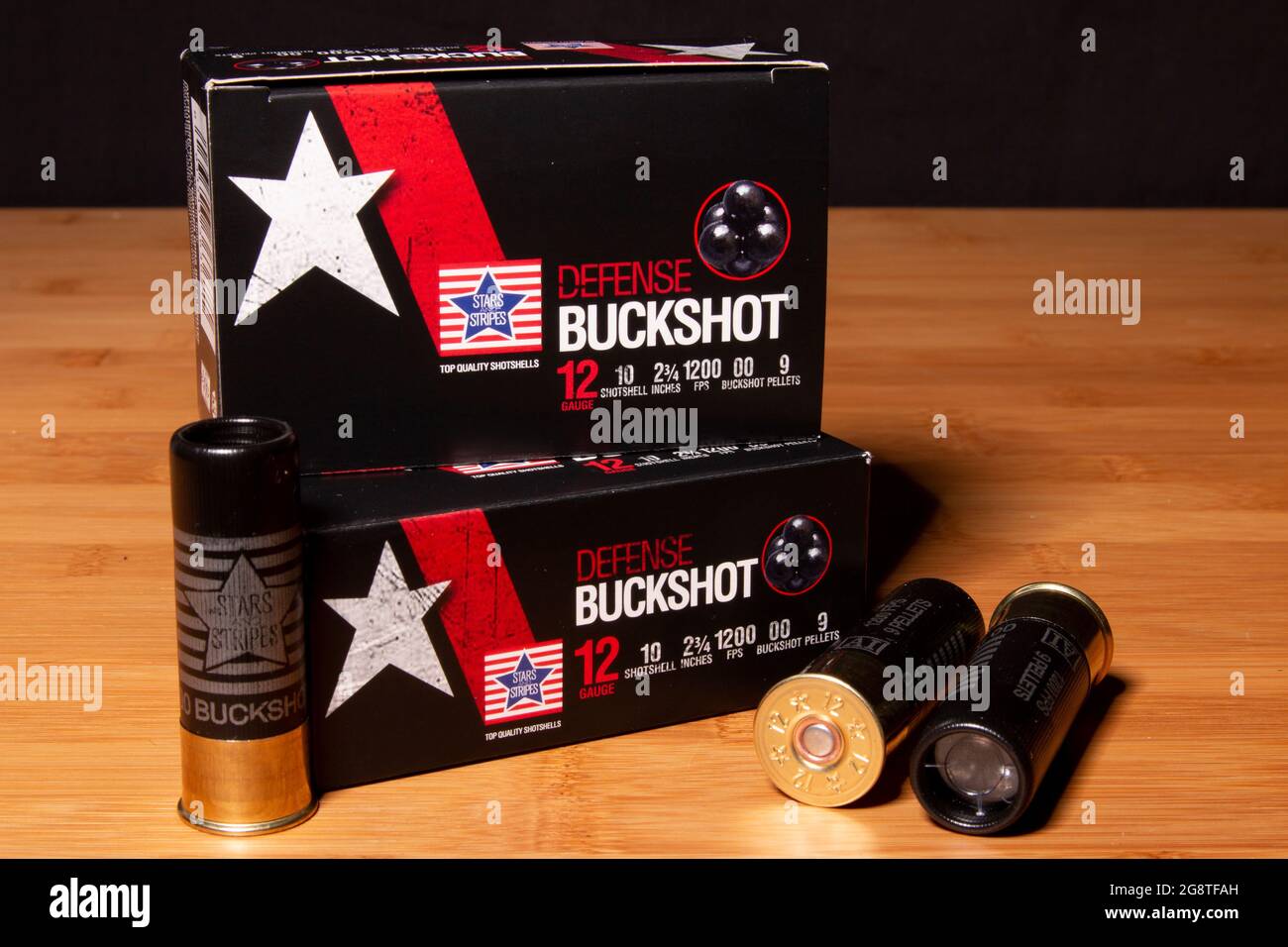 Stelle e strisce 12ga Shotgun shell Foto Stock