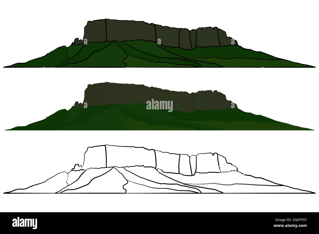 Monte Roraima simbolo in Brasile Illustrazione Vettoriale