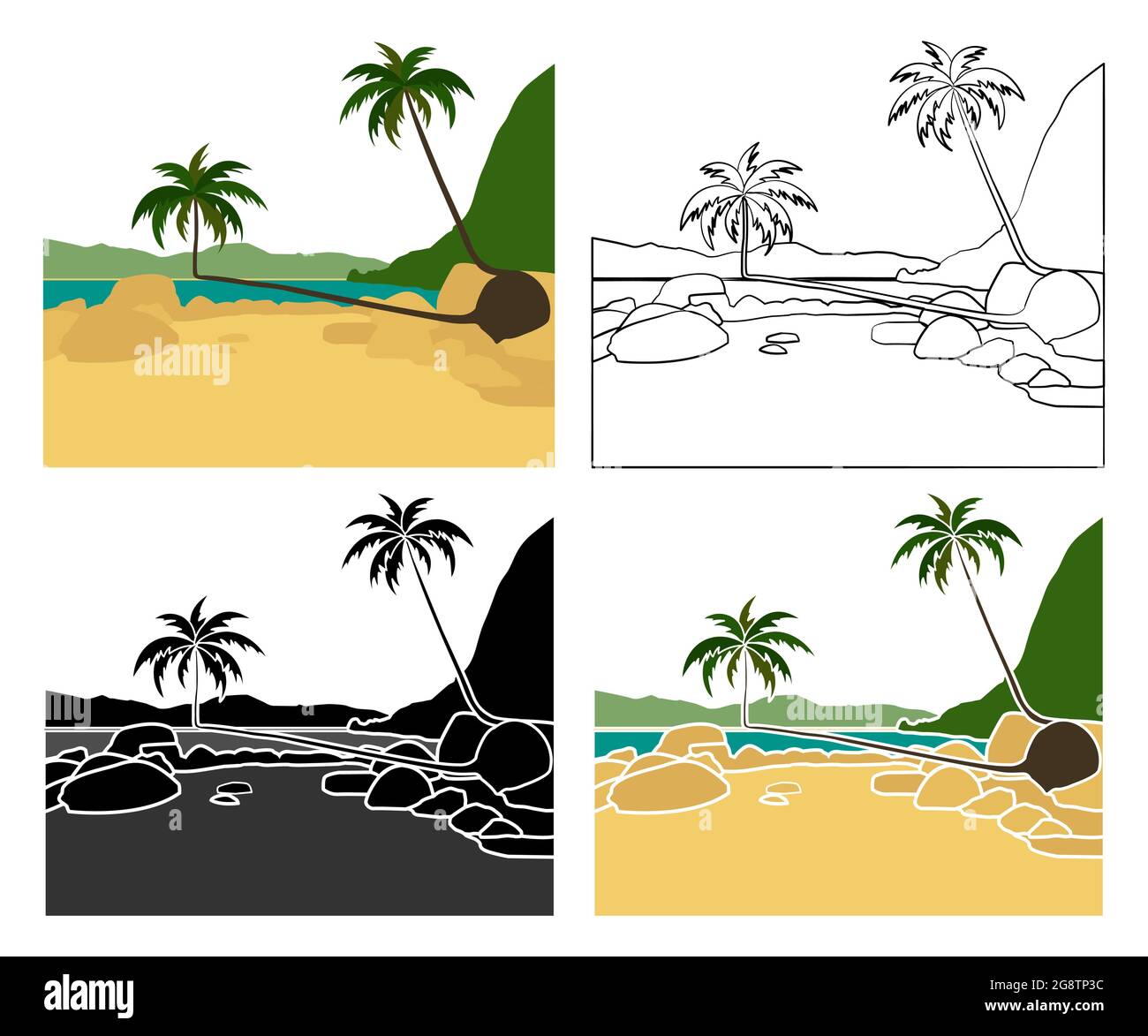 Simbolo di Ilha Grande in Brasile Illustrazione Vettoriale