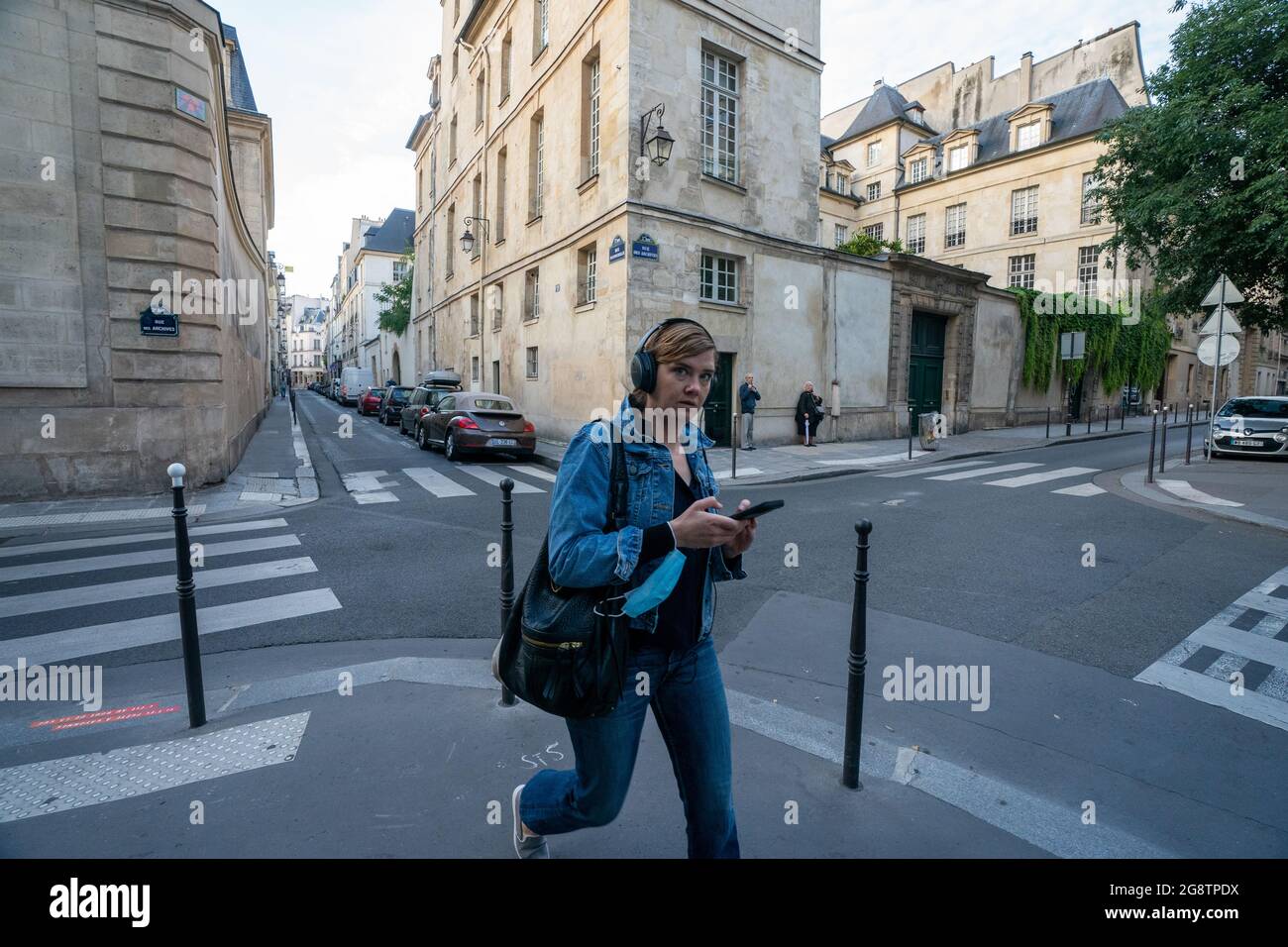 Strade ed edifici a Parigi Foto Stock