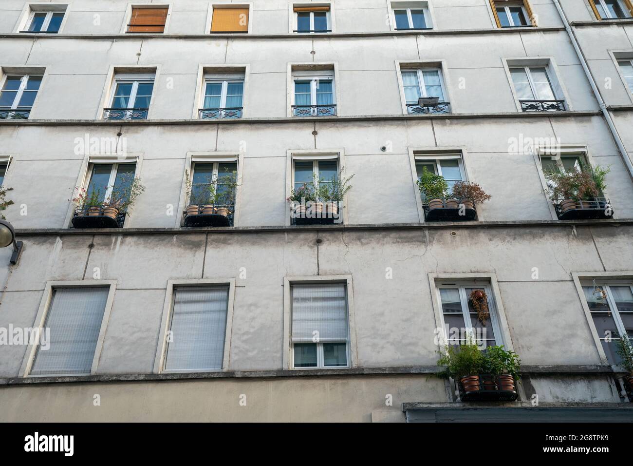 Strade ed edifici a Parigi Foto Stock