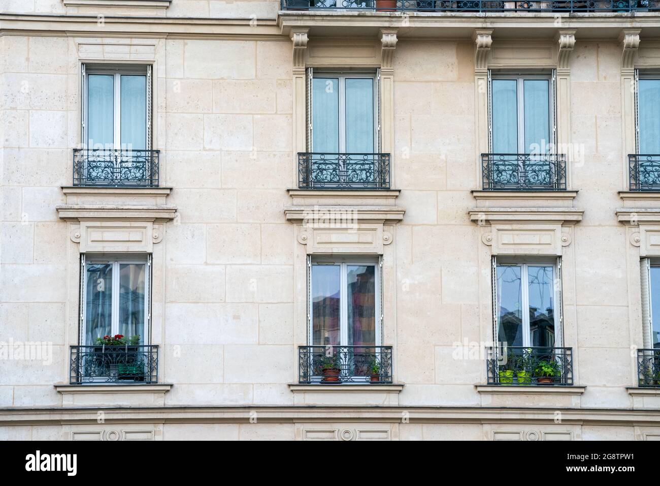 Strade ed edifici a Parigi Foto Stock