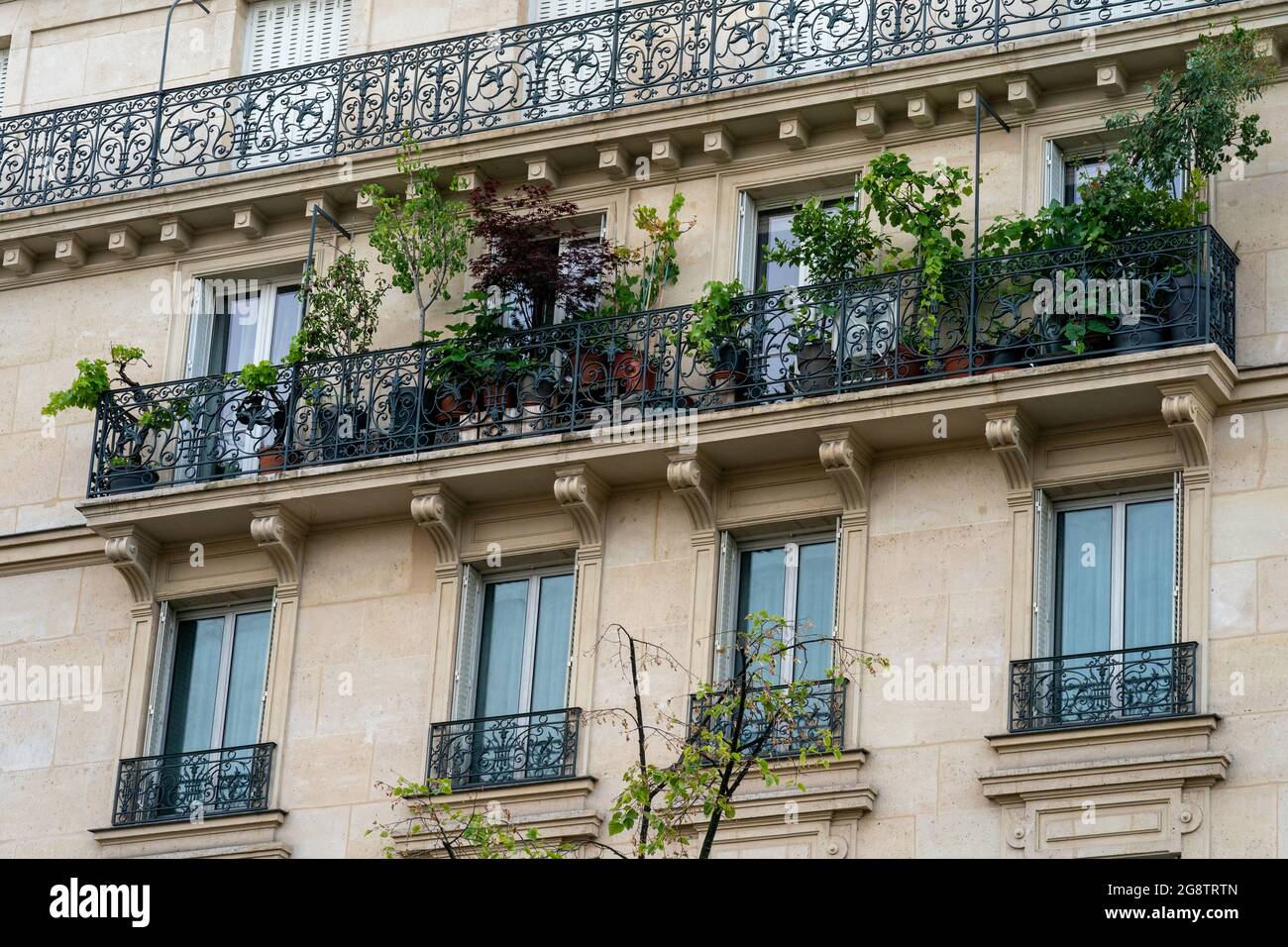 Strade ed edifici a Parigi Foto Stock