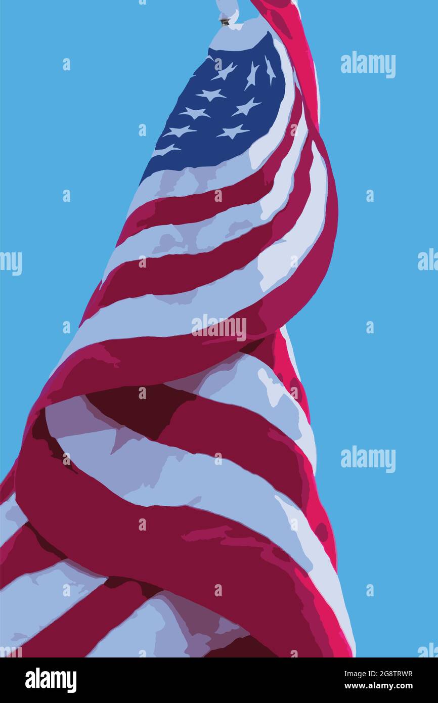 Stati Uniti d'America sfondo vettore flag. Illustrazione Vettoriale