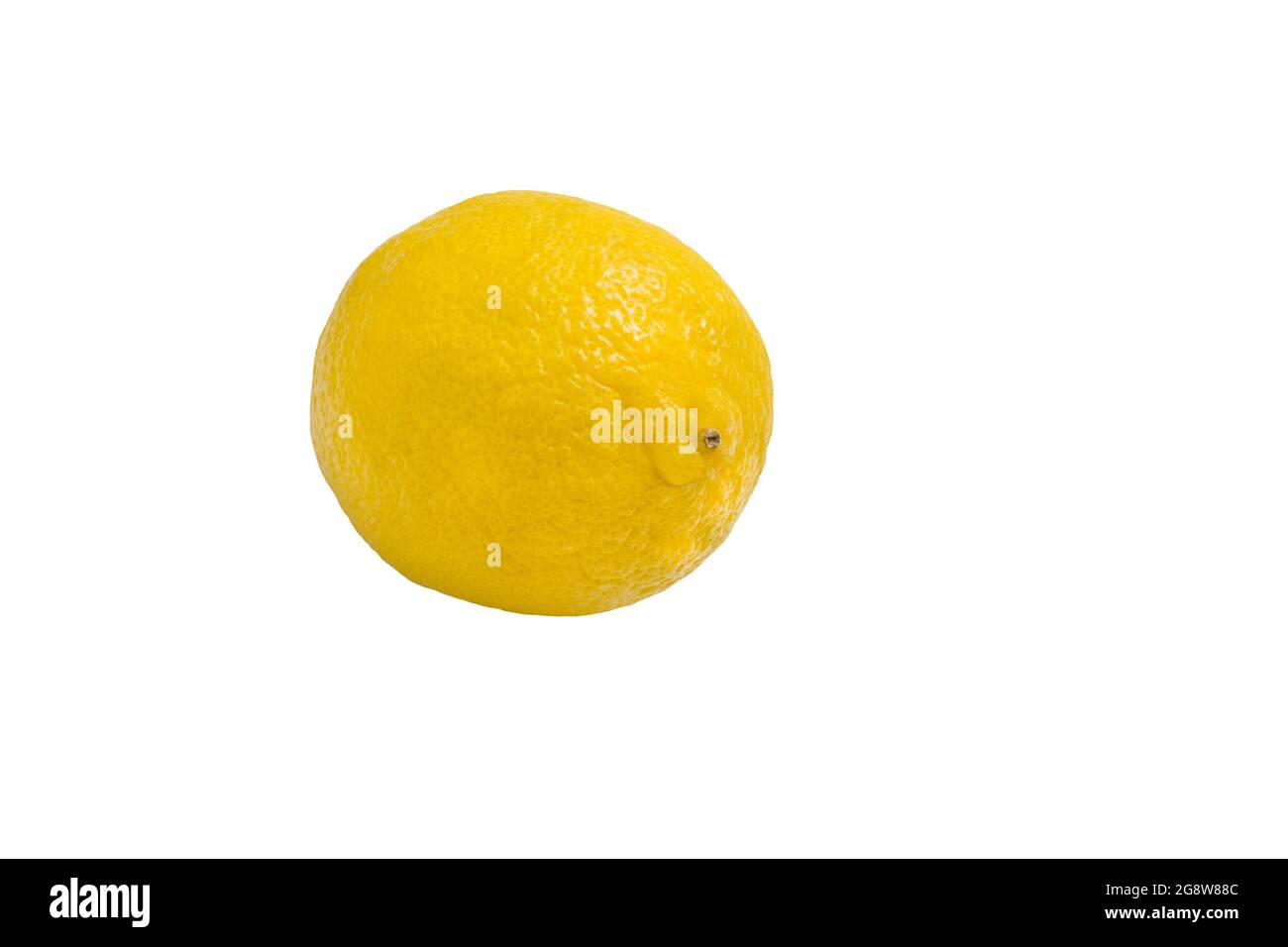 un limone maturo isolato su sfondo bianco Foto Stock