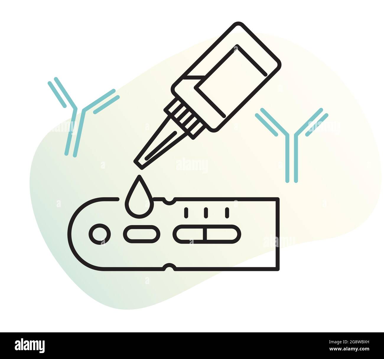 COVID-19 - Antigen Testing Kit - Illustrazione come file eps 10. Illustrazione Vettoriale