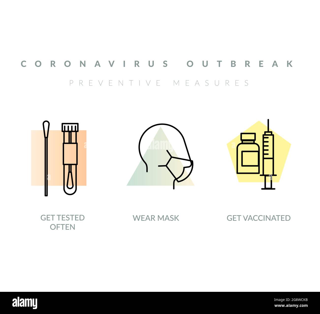 Coronavirus Pandemic - misure preventive - icona come file EPS 10 Illustrazione Vettoriale