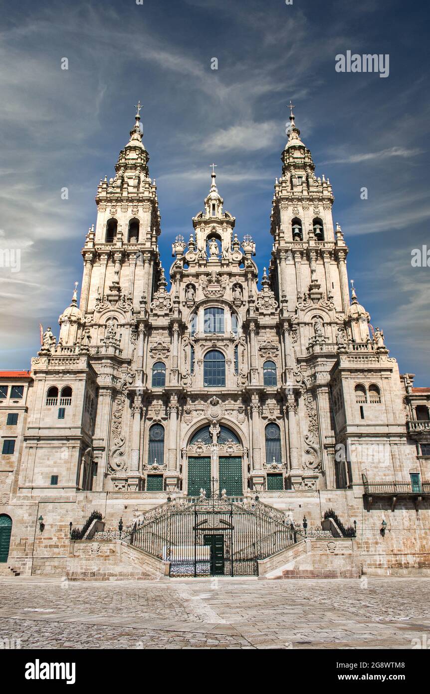 Cattedrale di Santiago de Compostela Santiago, Spagna Foto Stock