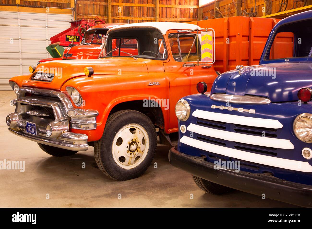 Mostra di veicoli restaurati, Big Horn County Historical Museum, Hardin, Montana Foto Stock