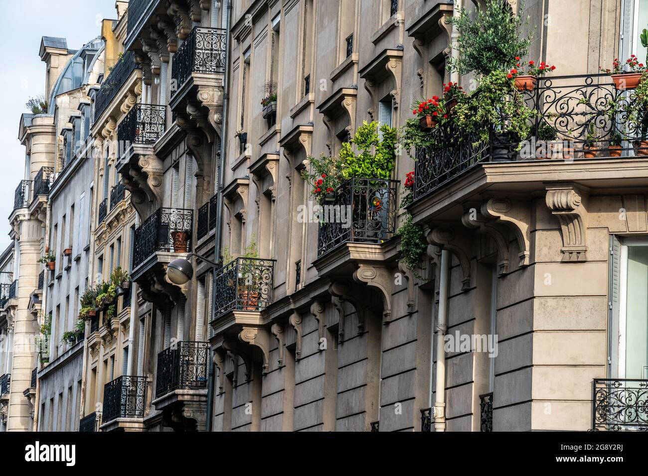 Strade ed edifici a Parigi Foto Stock