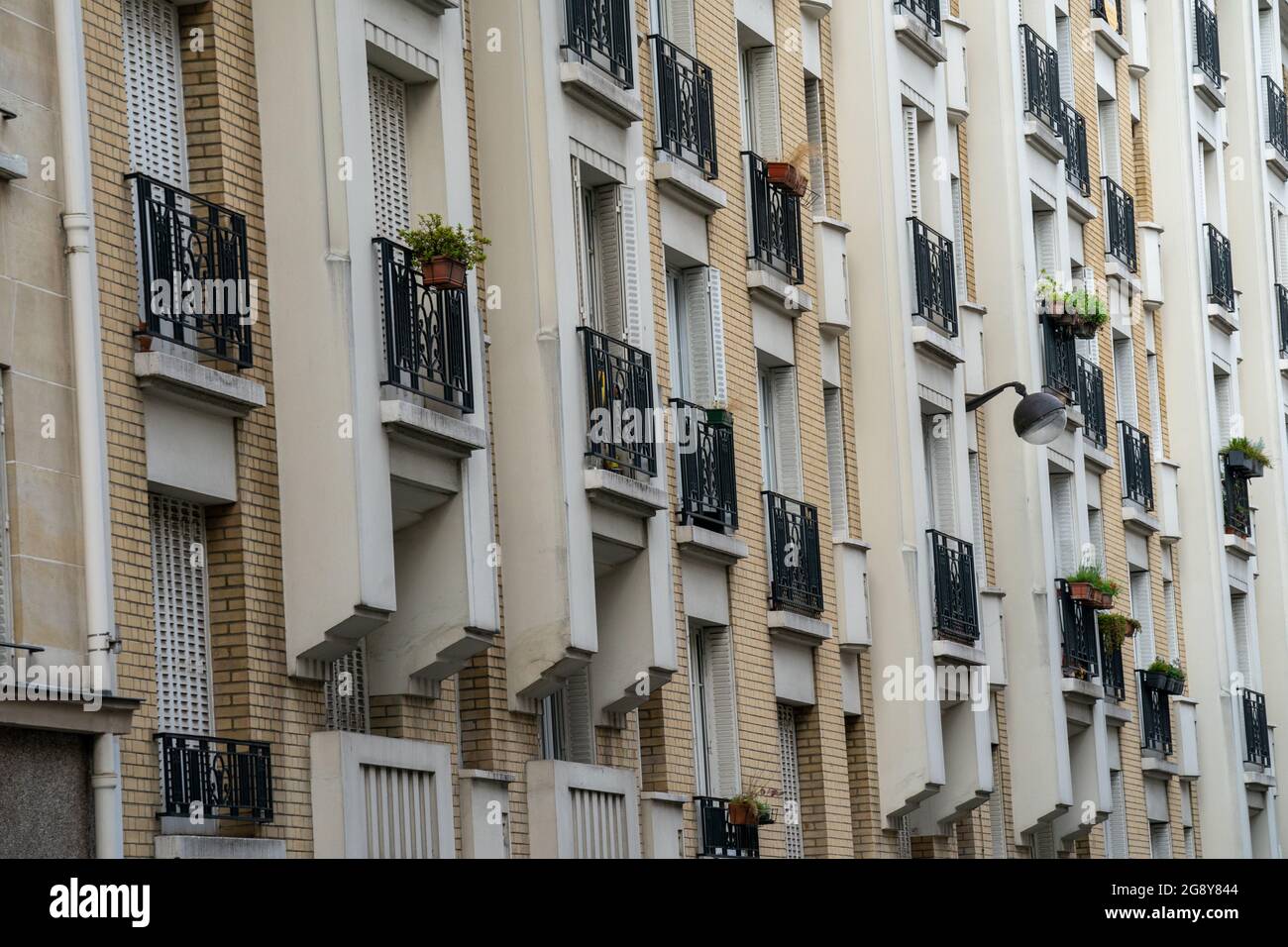 Strade ed edifici a Parigi Foto Stock