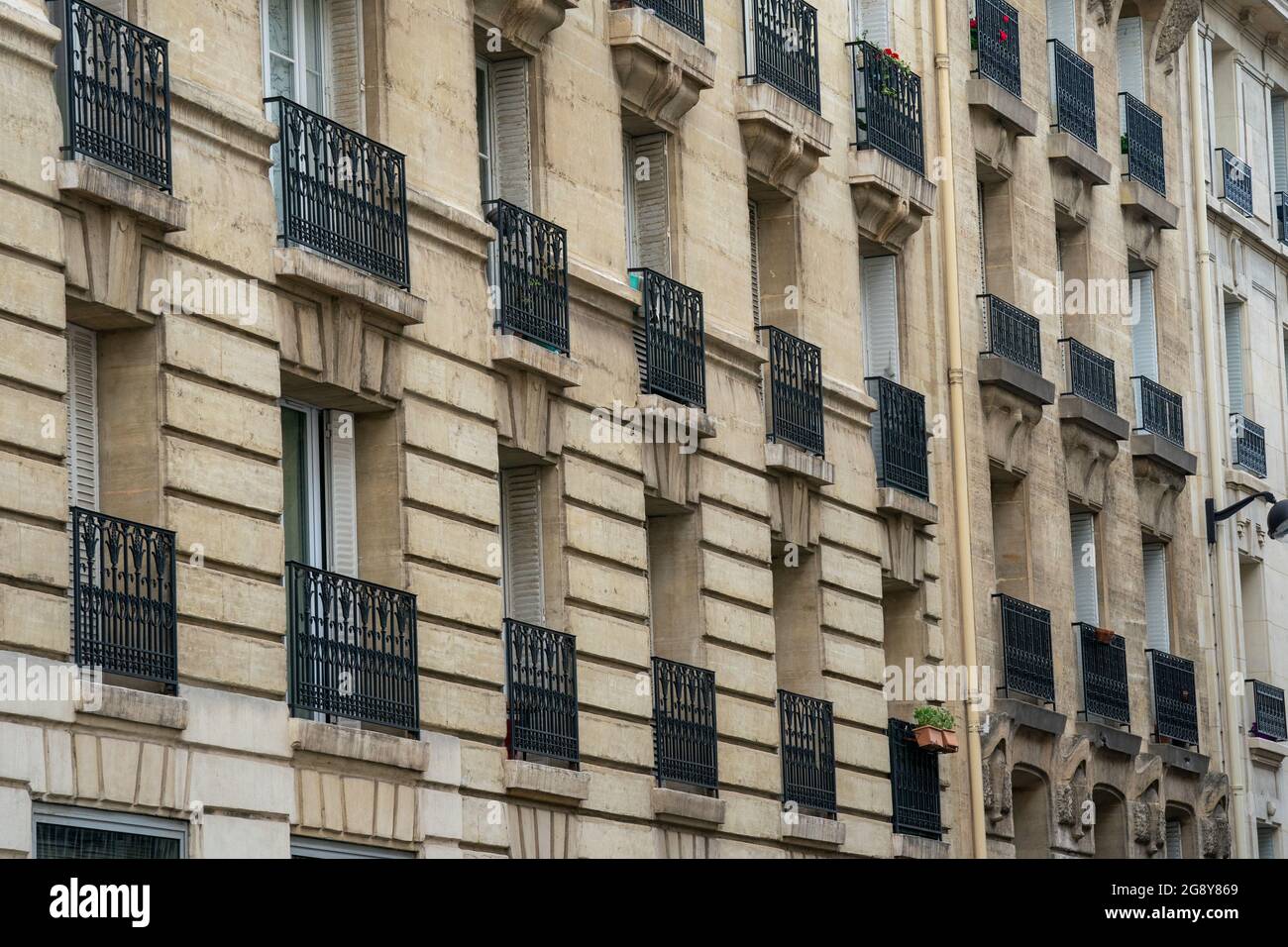 Strade ed edifici a Parigi Foto Stock