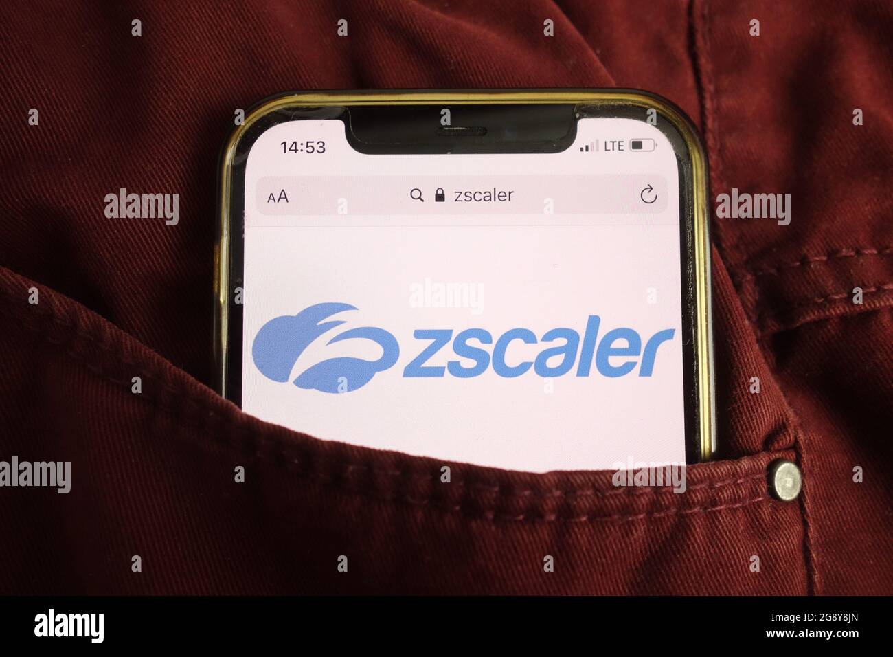 KONSKIE, POLONIA - 22 luglio 2021: Logo Zscaler Inc visualizzato sul telefono cellulare Foto Stock