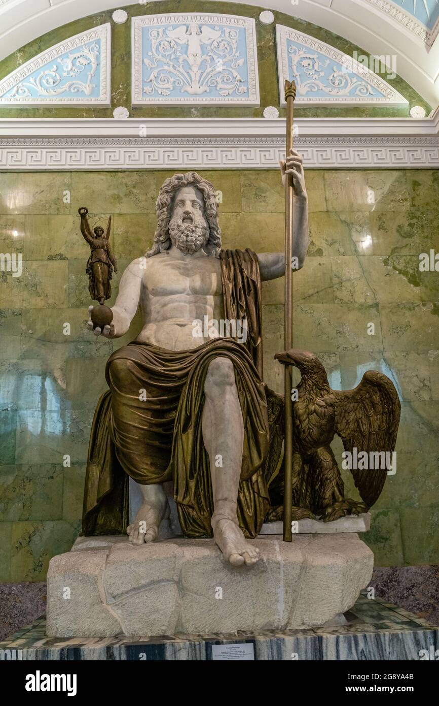 Statua di Giove, marmo, i secolo d.C., Museo dell'Ermitage, San Pietroburgo, Russia Foto Stock