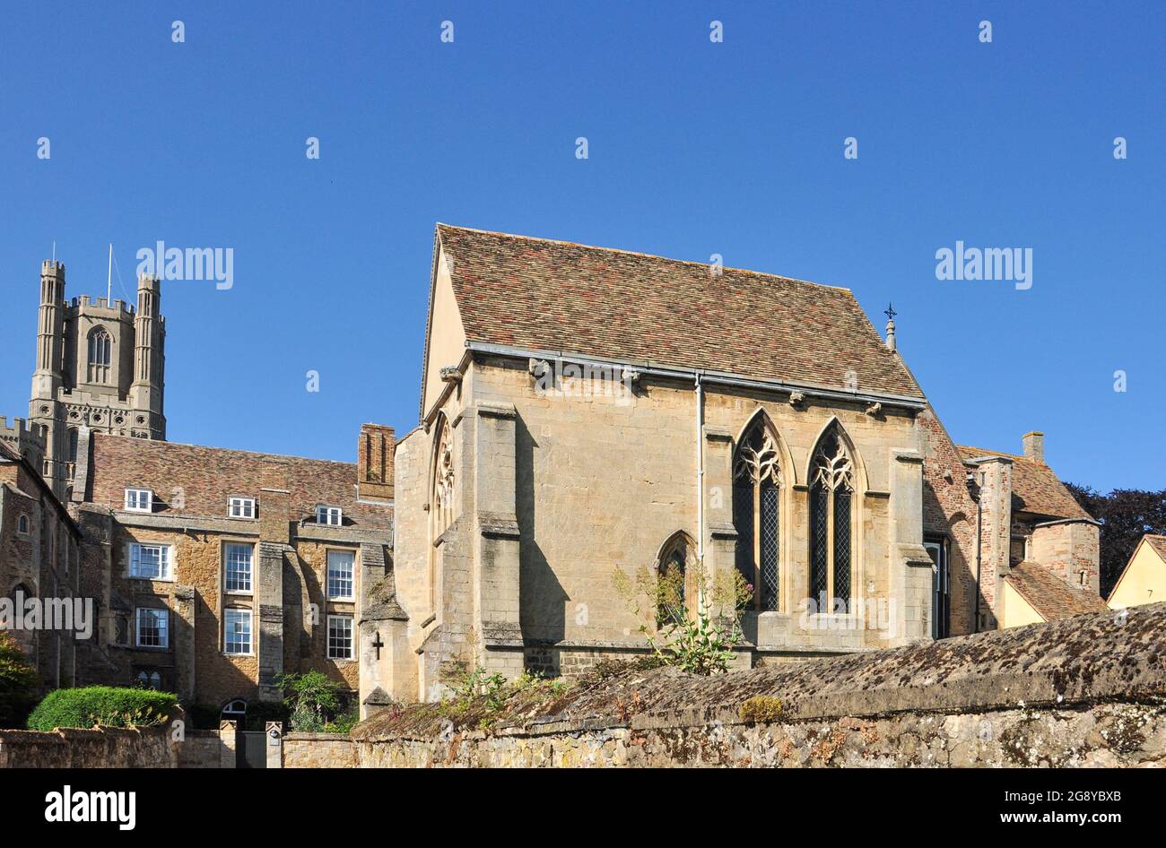 Prior Crauden's Chapel (costruita nel 1321 vicino alla Cattedrale di Ely e utilizzata dalla King's School), Ely, Cambridgeshire, Inghilterra, Regno Unito Foto Stock