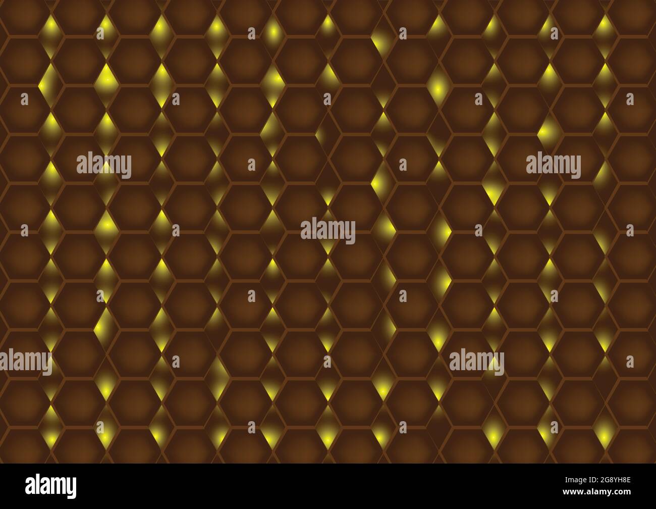 Astratto sfondi tessitura sfondo decorazione sfondo modello haxagon geometrico marrone colore chiaro lucido motivo senza cuciture arte grafica design vect Illustrazione Vettoriale