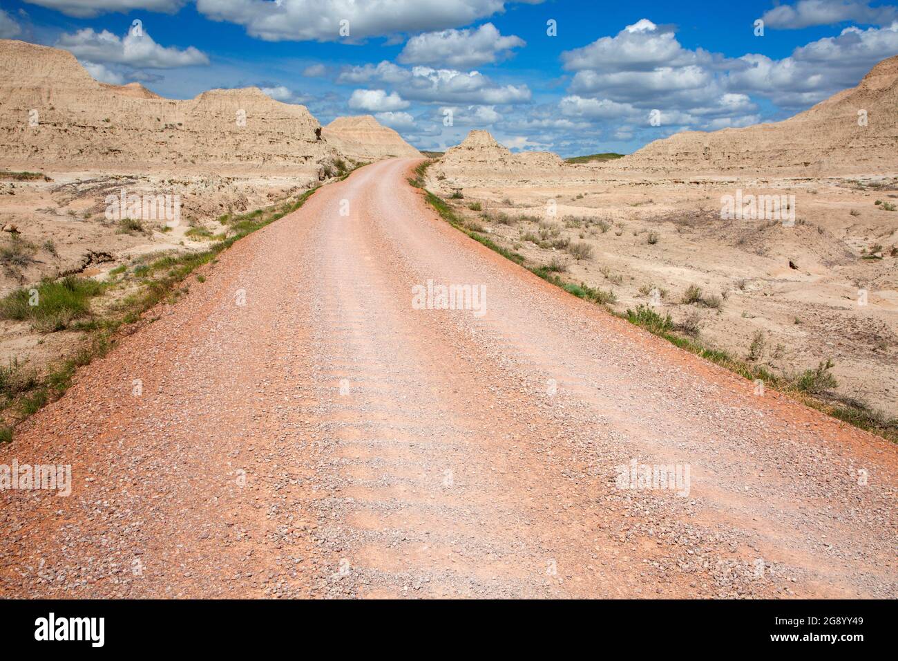 Sheep Mountain Road, Badlands National Park, South Dakota Foto Stock