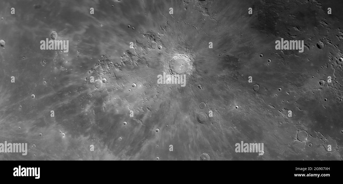 Astrofotografia del Copernico Cratere Foto Stock