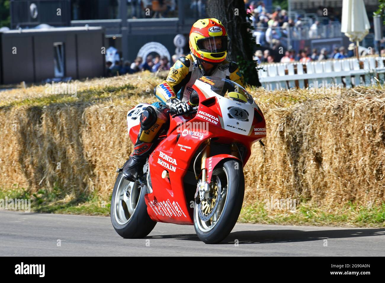 Ian Simpson, Honda RC45, 110 anni del campo da montagna, Goodwood Festival of Speed, The Maestros - Motorsport's Great All-Rounders, Goodwood House, Foto Stock
