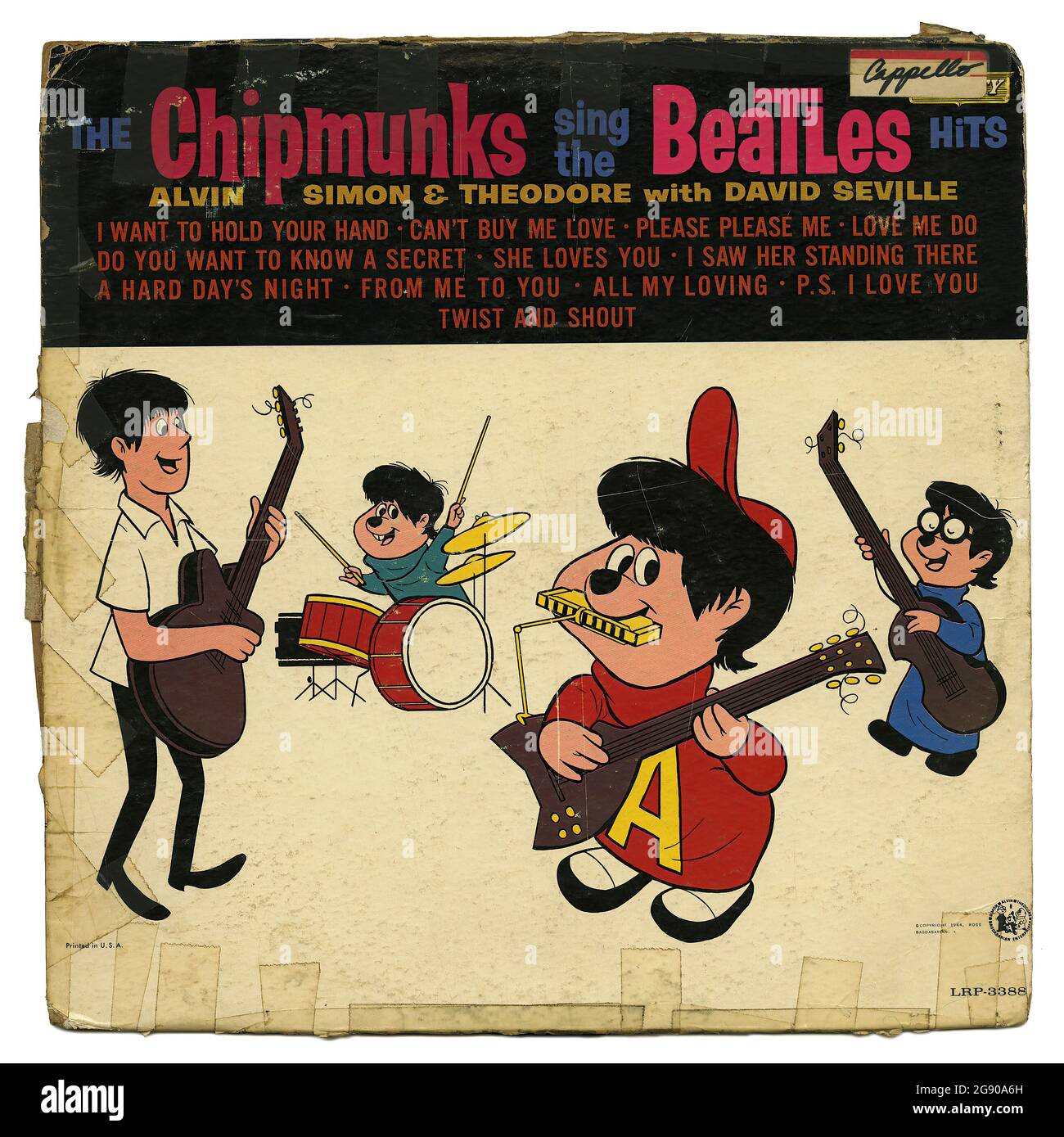 The Chipmunks Sing the Beatles Hits - copertina Vintage Vinyl Record Foto Stock