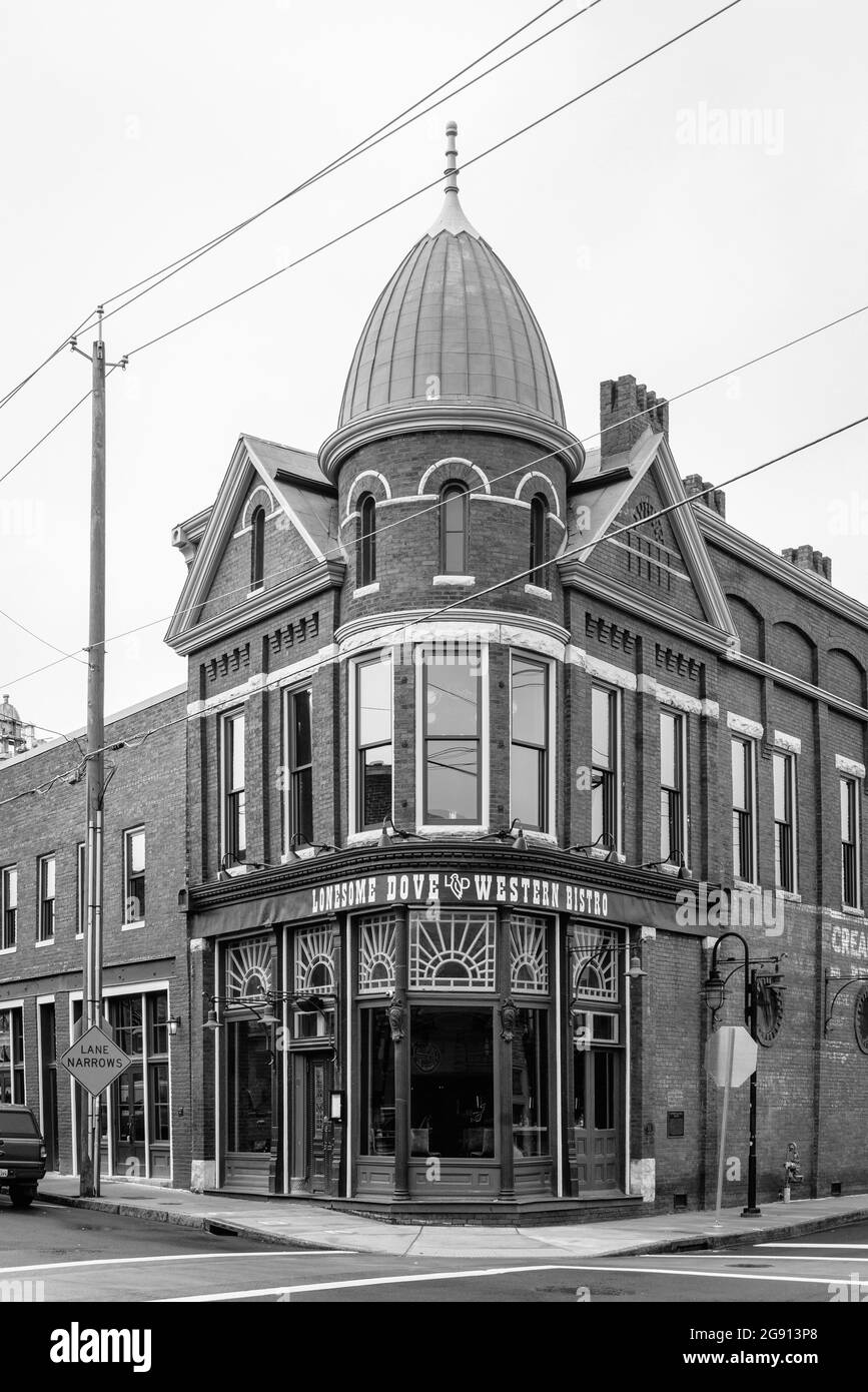 Edificio storico nella città vecchia di Knoxville, Tennessee Foto Stock