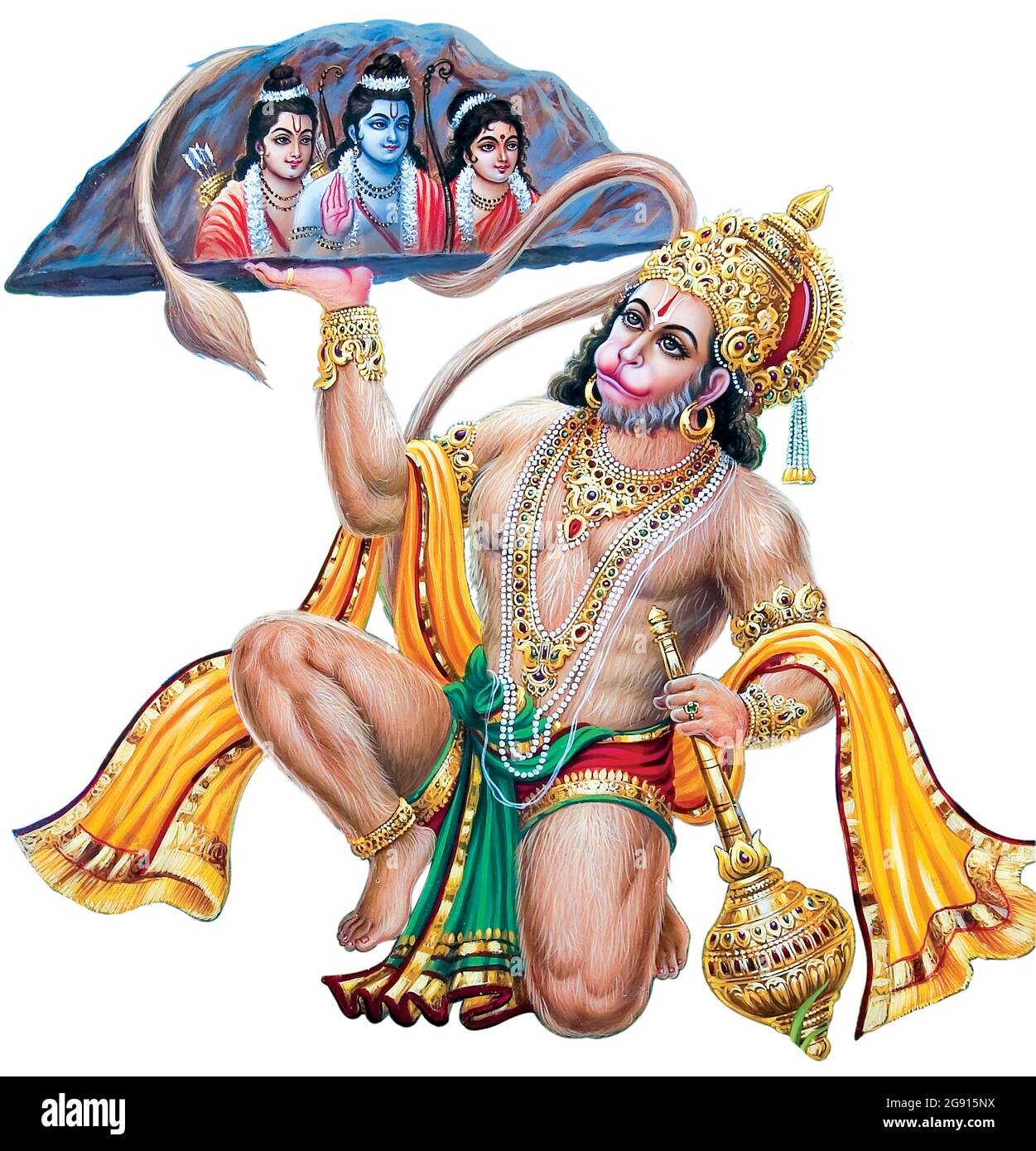Rama vakta Signore indiano Hanuman Foto Stock