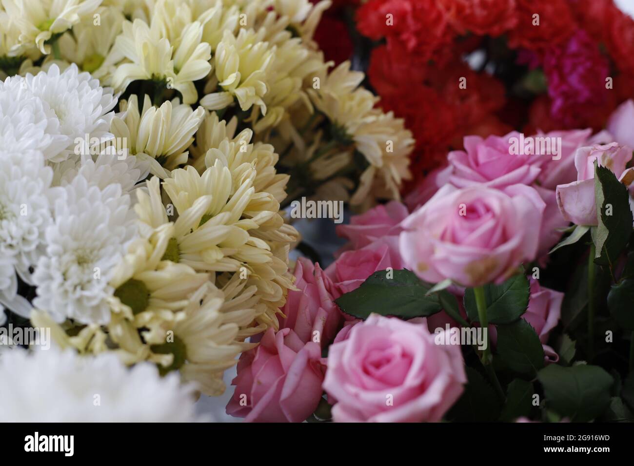 Close-up di un mazzo di fiori Foto Stock