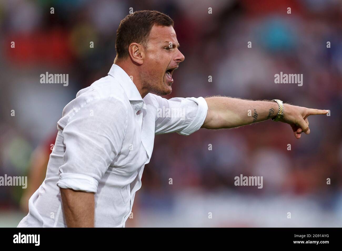 Doncaster, Regno Unito. 23 luglio 2021. Doncaster Rovers Manager Richie Wellens durante la partita pre-stagionale amichevole tra Doncaster Rovers e Newcastle United al Keepmoat Stadium il 23 luglio 2021 a Doncaster, Inghilterra. (Foto di Daniel Chesterton/phcimages.com) Credit: PHC Images/Alamy Live News Foto Stock