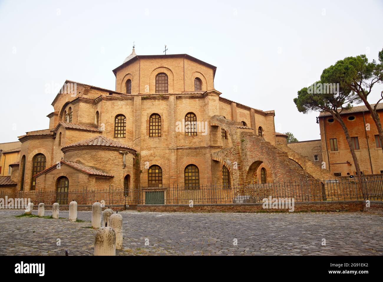 'La Basilica di San vitale a Ravenna, è uno dei più importanti esempi di arte e architettura bizantina paleocristiana dell'UE occidentale Foto Stock