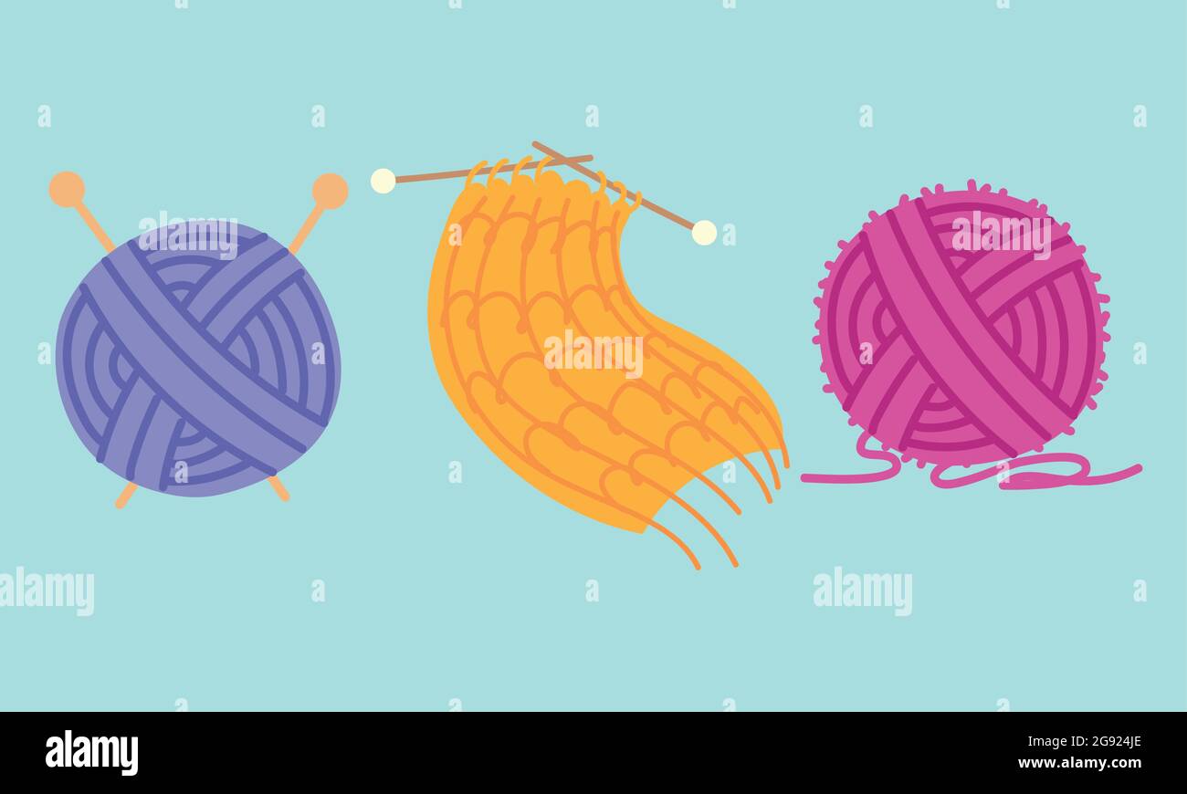 palline colorate lana Illustrazione Vettoriale