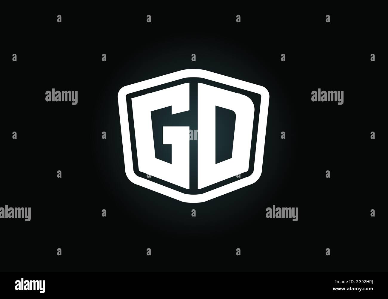 Logo iniziale della lettera GD con Creative Modern Business Typography Vector Template. Creative Abstract Monogram Letter GD Illustrazione Vettoriale