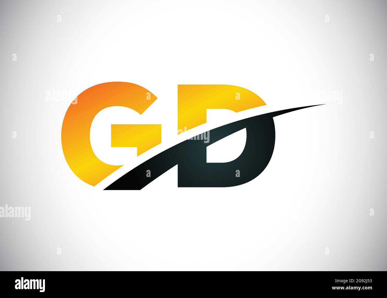 Logo iniziale della lettera GD con Creative Modern Business Typography Vector Template. Creative Abstract Monogram Letter GD Illustrazione Vettoriale