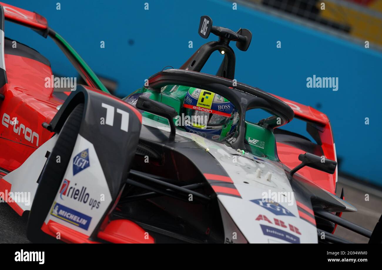 Audi Sport ABT Schaeffler pilota Lucas di grassi durante l'e-Prix Heineken di Londra all'Excel London. Data immagine: Sabato 24 luglio 2021. Foto Stock