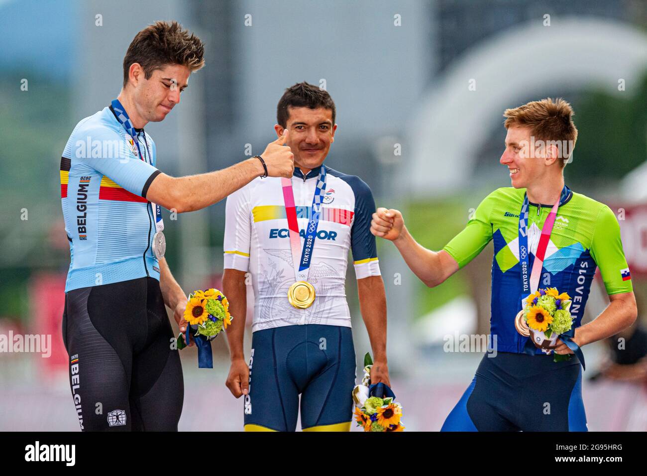 Tokyo, Giappone. 24 luglio 2021. Giochi Olimpici: Ciclismo su strada, uomini´s corsa su strada al Fuji International Speedway. © ABEL F. ROS/Alamy Live News Foto Stock