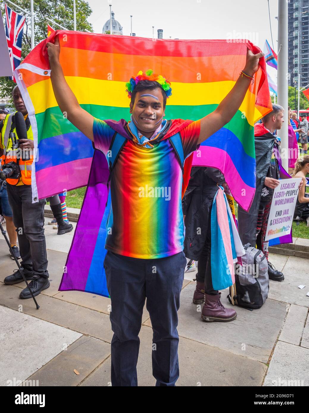 Reclamare la protesta dell'orgoglio, Londra, organizzata da Peter Tatchell Foto Stock