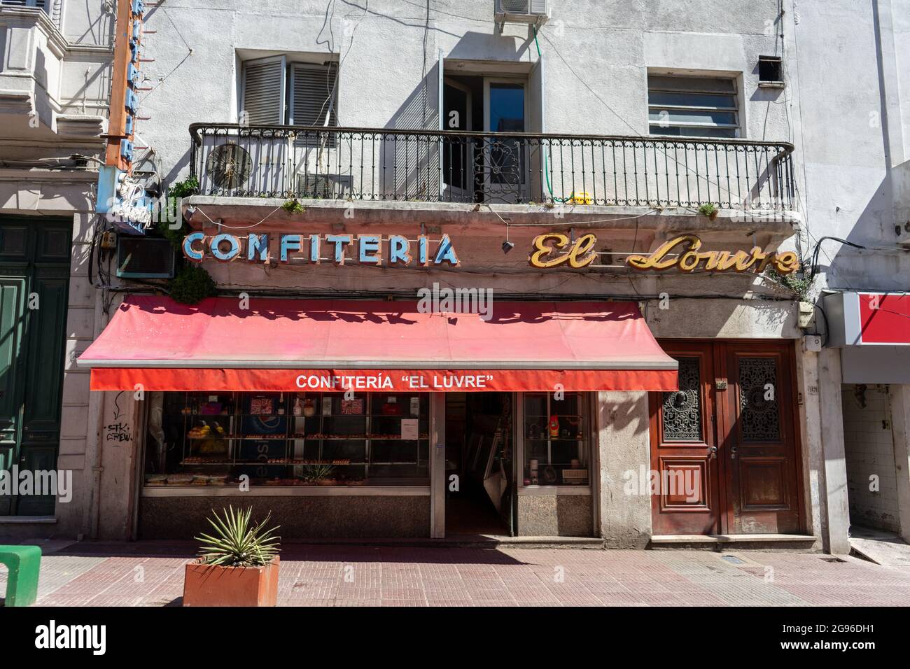 Pasticceria facciata. Montevideo, Uruguay. Foto Stock