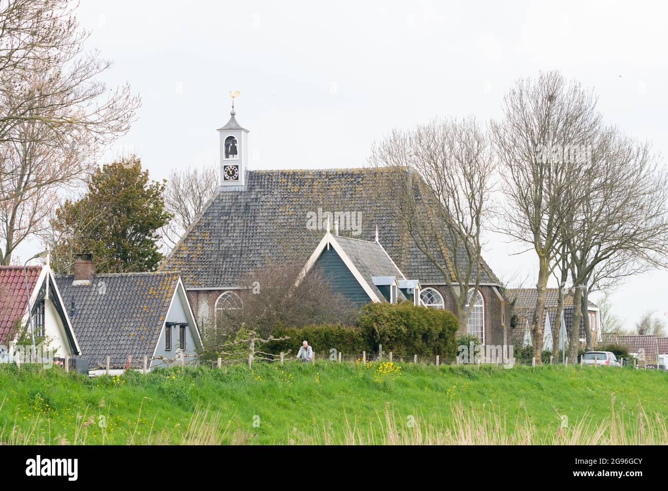 L'ex chiesa riformata olandese, ora casa residenziale privata. 'Il primo servizio di culto nella ex Chiesa Riformata nella città olandese di Sha Foto Stock