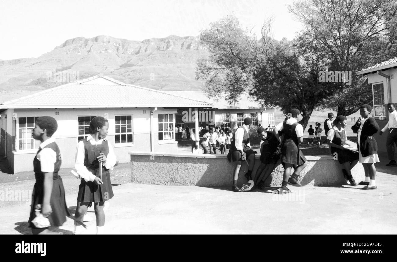 Sudafrica sotto apartheid: Bambini neri a Kwa Zulu Natal Foto Stock
