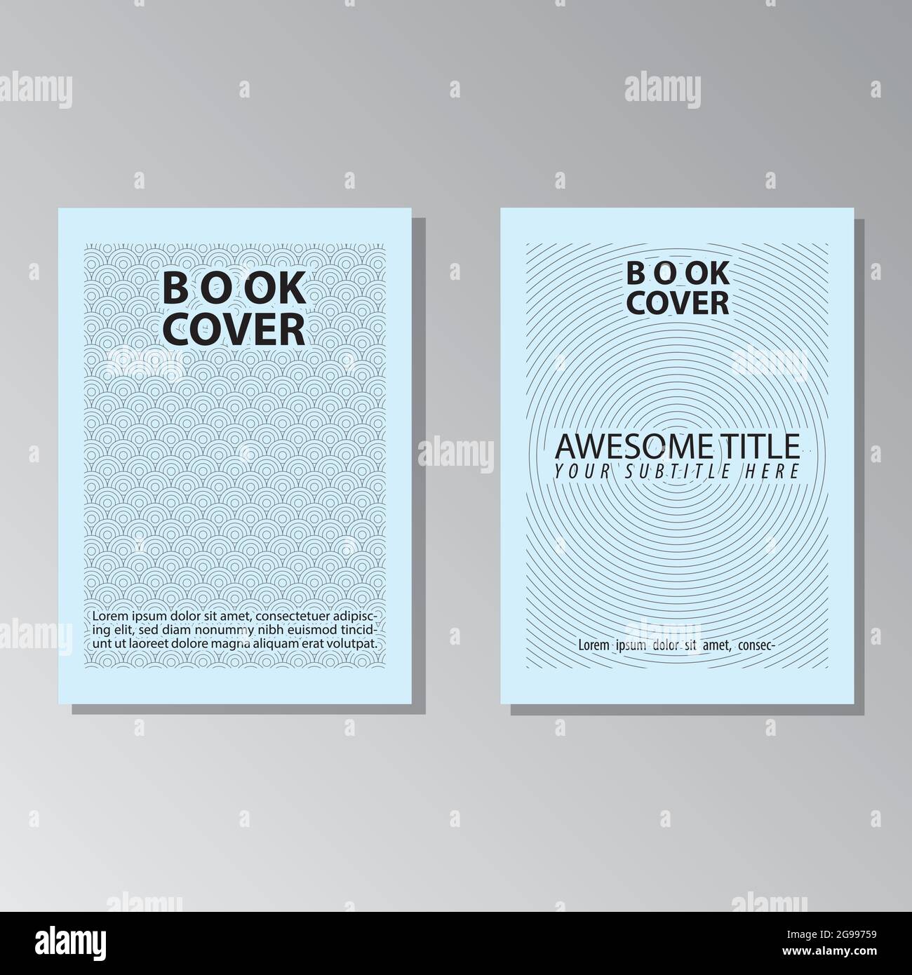 SEMPLICE COPERTINA BLU CIRCOLARE DEL LIBRO Illustrazione Vettoriale